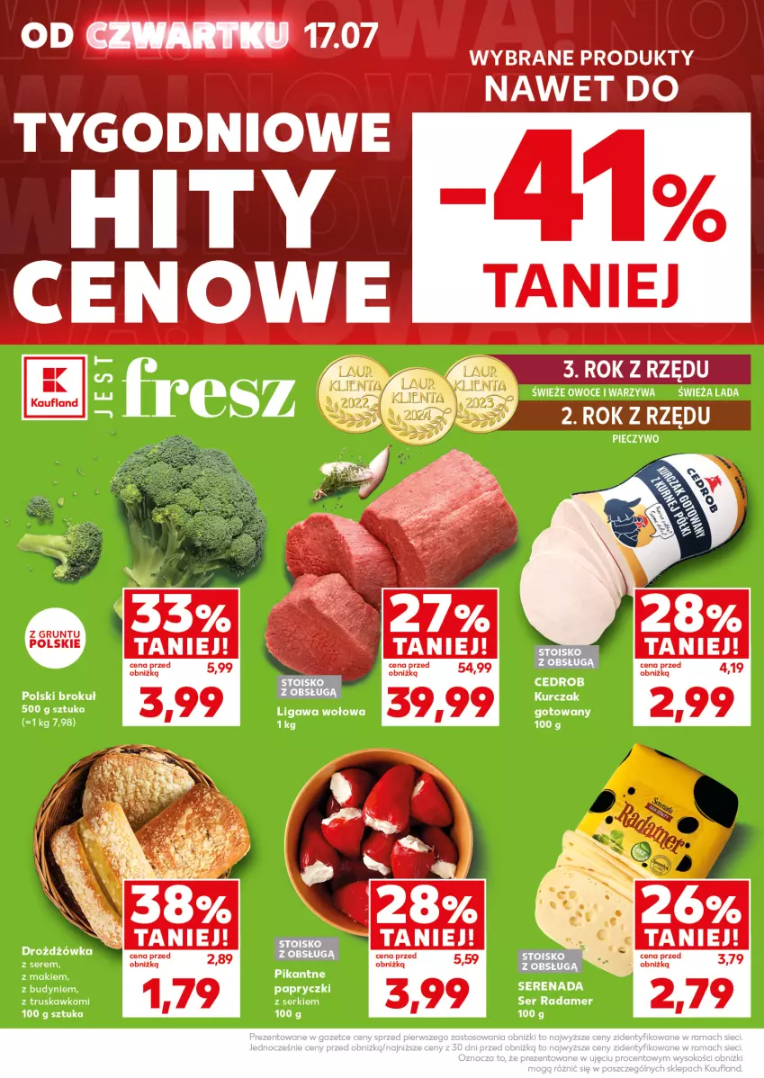 Gazetka promocyjna Kaufland - Mocny Start - ważna 21.07 do 23.07.2025 - strona 6 - produkty: Grunt, Kurczak, Kurczak gotowany, Owoce, Piec, Pieczywo, Ser, Warzywa