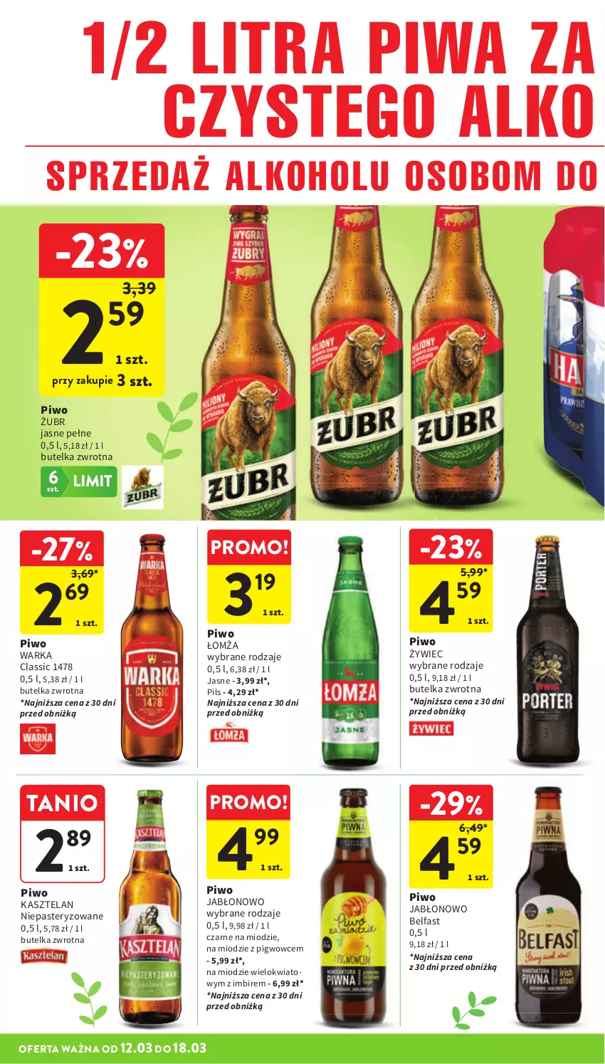Gazetka promocyjna Intermarche - Gazetka promocyjna - ważna 12.03 do 18.03.2026 - strona 38 - produkty: Fa, Imbir, Kasztelan, Piwa, Piwo, Warka