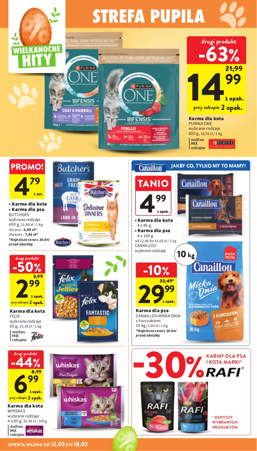 Gazetka promocyjna Intermarche - Gazetka promocyjna - ważna 12.03 do 18.03.2026 - strona 42 - produkty: Canaillou, Fa, Felix, Kurczak, Miska, Pur, Purina, Whiskas