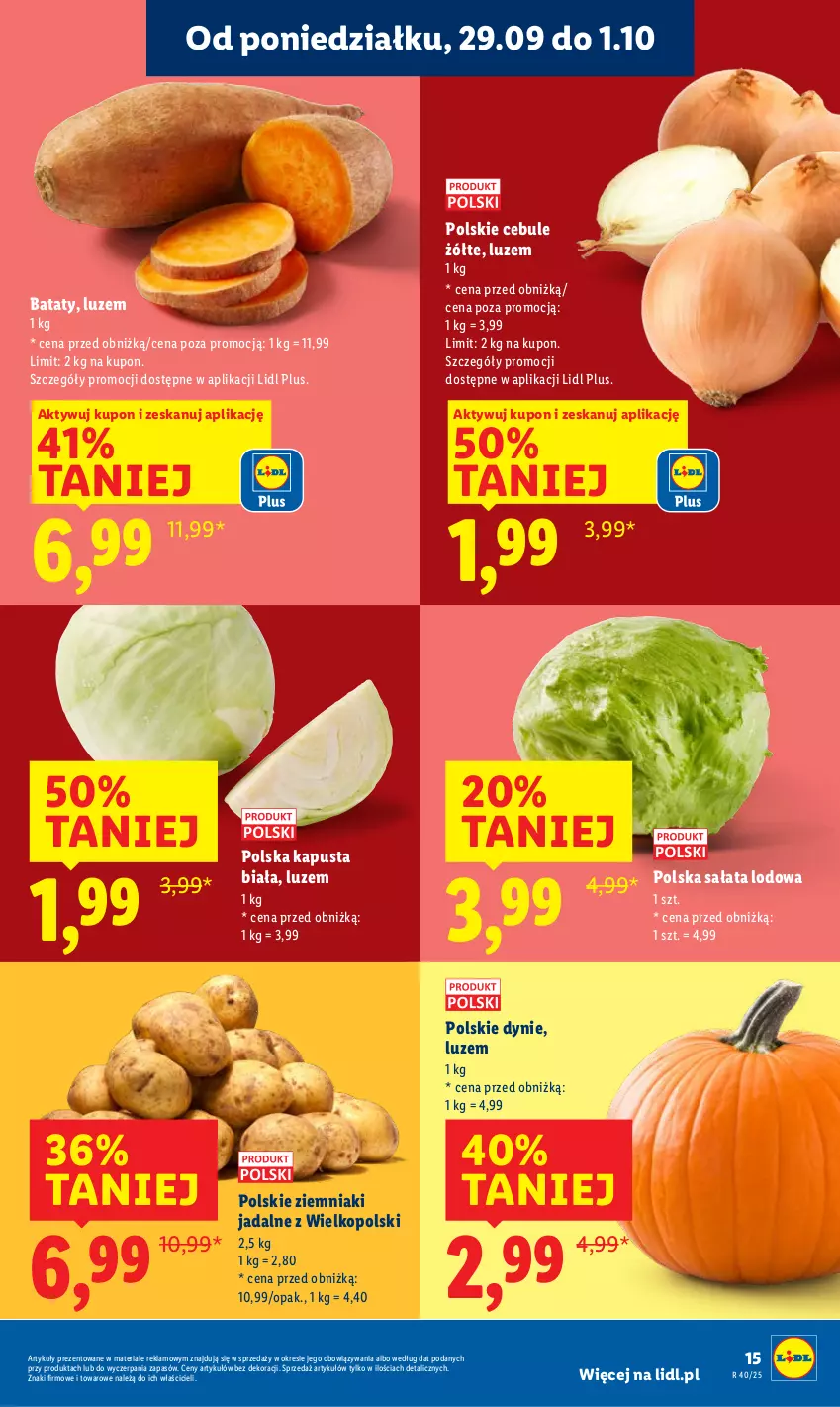 Gazetka promocyjna Lidl - GAZETKA - ważna 29.09 do 01.10.2025 - strona 17 - produkty: Sałat, Sałata lodowa, Ziemniaki