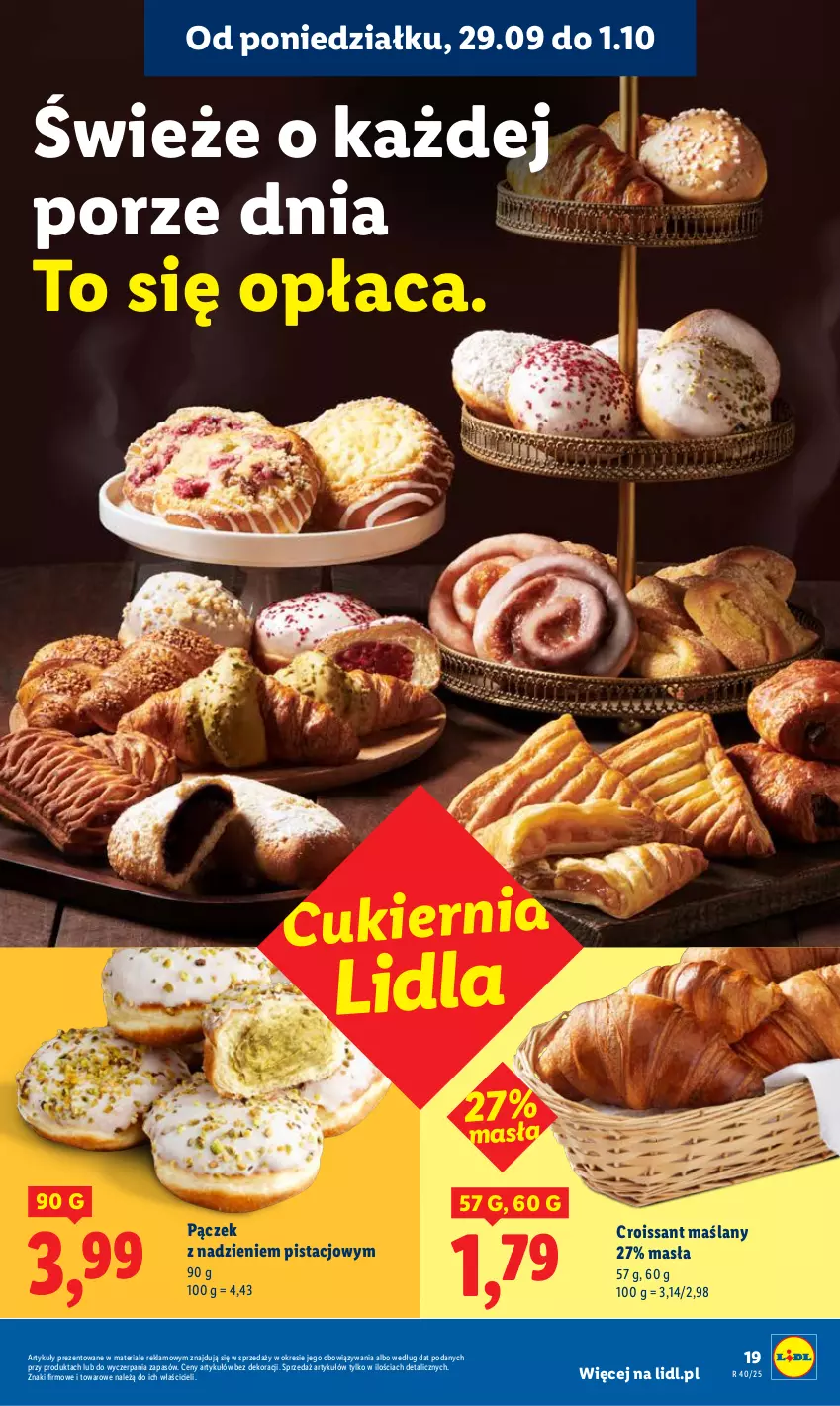 Gazetka promocyjna Lidl - GAZETKA - ważna 29.09 do 01.10.2025 - strona 21 - produkty: Croissant, Cukier, Pączek, Por