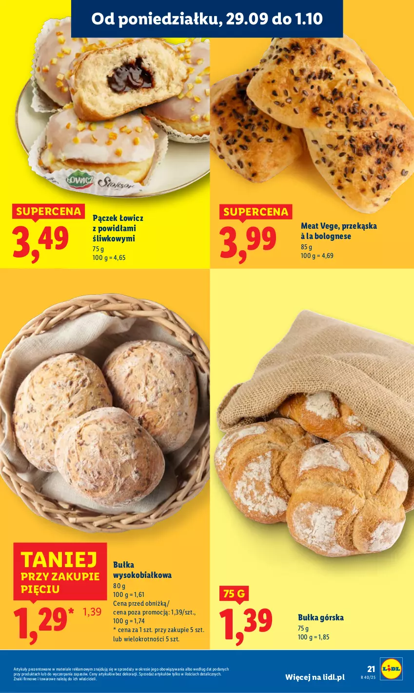 Gazetka promocyjna Lidl - GAZETKA - ważna 29.09 do 01.10.2025 - strona 23 - produkty: Bułka, Pączek, Sok