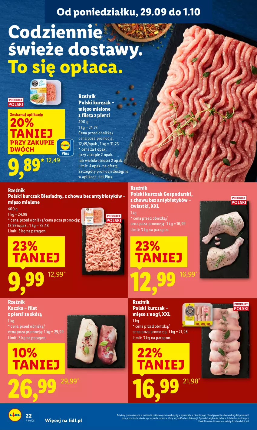 Gazetka promocyjna Lidl - GAZETKA - ważna 29.09 do 01.10.2025 - strona 24 - produkty: Kaczka, Kurczak, Mięso, Mięso mielone