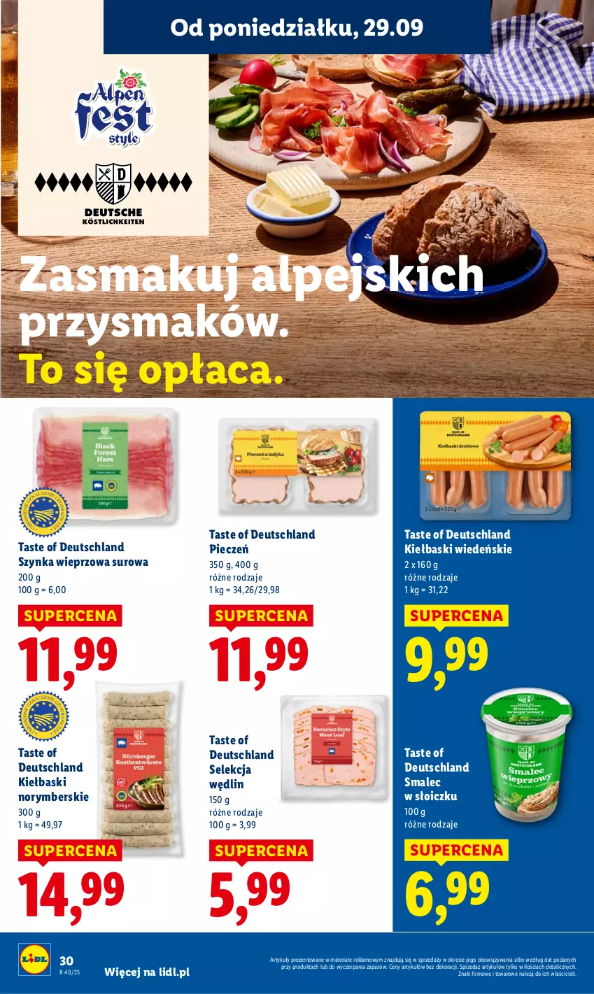 Gazetka promocyjna Lidl - GAZETKA - ważna 29.09 do 01.10.2025 - strona 32 - produkty: Piec, Smalec, Szynka, Szynka wieprzowa