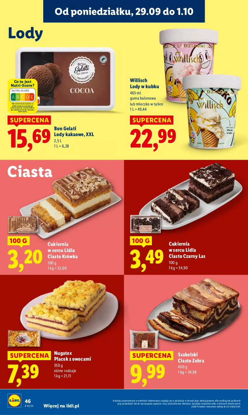 Gazetka promocyjna Lidl - GAZETKA - ważna 29.09 do 01.10.2025 - strona 50 - produkty: Cukier, Kakao, Lody, Mleczko, Ser, Wazon