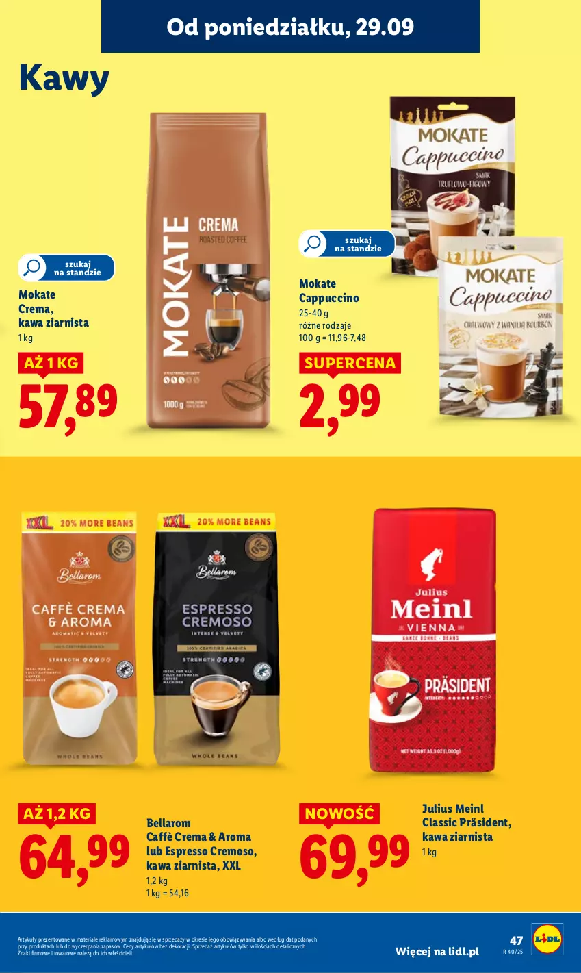 Gazetka promocyjna Lidl - GAZETKA - ważna 29.09 do 01.10.2025 - strona 51 - produkty: Bell, Bella, Cappuccino, Kawa, Kawa ziarnista