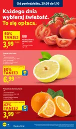 Gazetka promocyjna Lidl - GAZETKA - Gazetka - ważna od 01.10 do 01.10.2025 - strona 18 - produkty: Ser, Pomarańcze, Pomelo, Deser, Pomidory