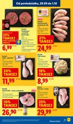 Gazetka promocyjna Lidl - GAZETKA - Gazetka - ważna od 01.10 do 01.10.2025 - strona 25 - produkty: Kurczak, Perliczka, Hamburger, Królik, Tusz, Lack, Burger, Flaki, Flaki wołowe