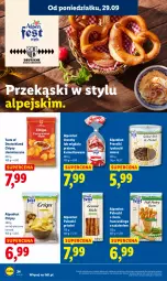 Gazetka promocyjna Lidl - GAZETKA - Gazetka - ważna od 01.10 do 01.10.2025 - strona 36 - produkty: Piec, Kurczak, Ser, Migdały, Grissini, Chipsy, Precelki