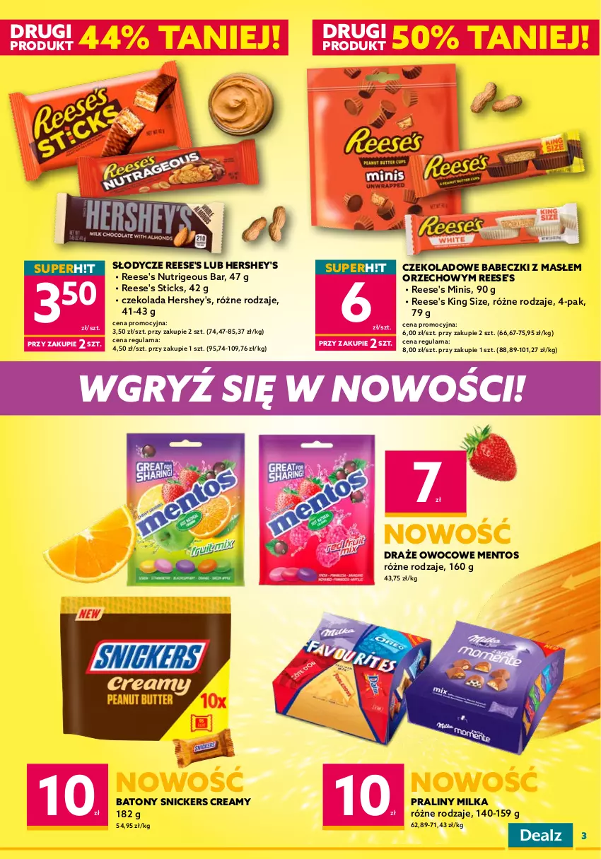 Gazetka promocyjna Dealz - NOWA GAZETKADEALMAGEDON! Wbij pazur w okazje! - ważna 07.09 do 20.09.2022 - strona 3 - produkty: Babeczki, Baton, Czekolada, Gry, HiPP, Kinder, Mentos, Milka, Napój, Praliny, Snickers, Woda