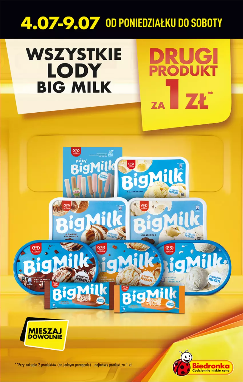 Gazetka promocyjna Biedronka - ważna 04.07 do 09.07.2022 - strona 5 - produkty: Big Milk, Lody
