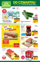 Gazetka promocyjna Stokrotka - Supermarket - Gazetka - ważna od 29.04 do 29.04.2021 - strona 1 - produkty: Piwa, Piwo, Nescafé, Ser, Rum, Gin, Gra, Papier, Polędwiczka wieprzowa, Kawa, Warka, Papier toaletowy, Lack, Szynka, Gouda, Olewnik