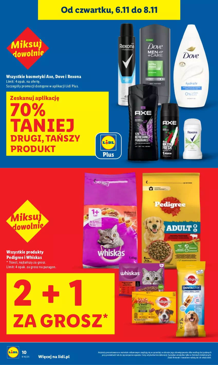 Gazetka promocyjna Lidl - GAZETKA - ważna 06.11 do 08.11.2025 - strona 10 - produkty: Dove, Pedigree, Rexona, Whiskas