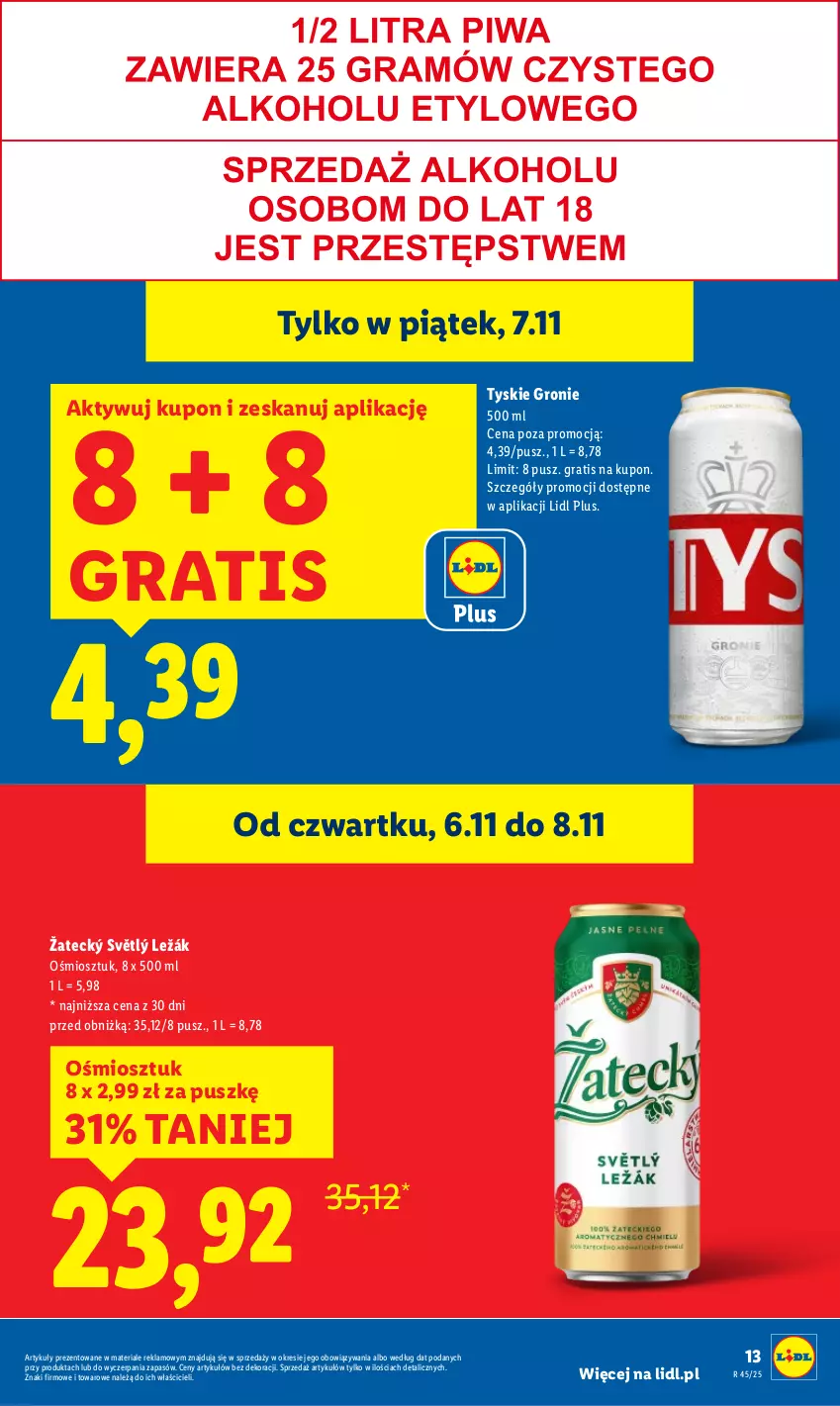 Gazetka promocyjna Lidl - GAZETKA - ważna 06.11 do 08.11.2025 - strona 13 - produkty: Gra, Tyskie