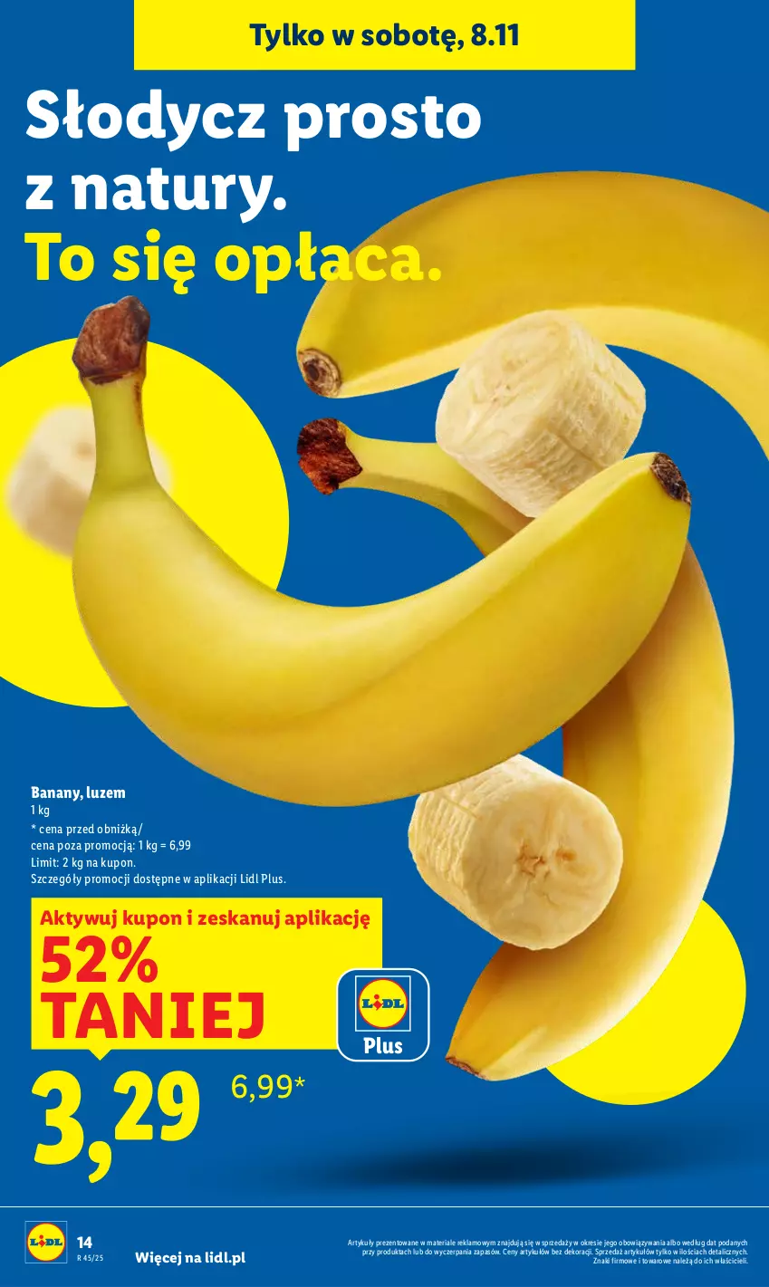 Gazetka promocyjna Lidl - GAZETKA - ważna 06.11 do 08.11.2025 - strona 14 - produkty: Banany