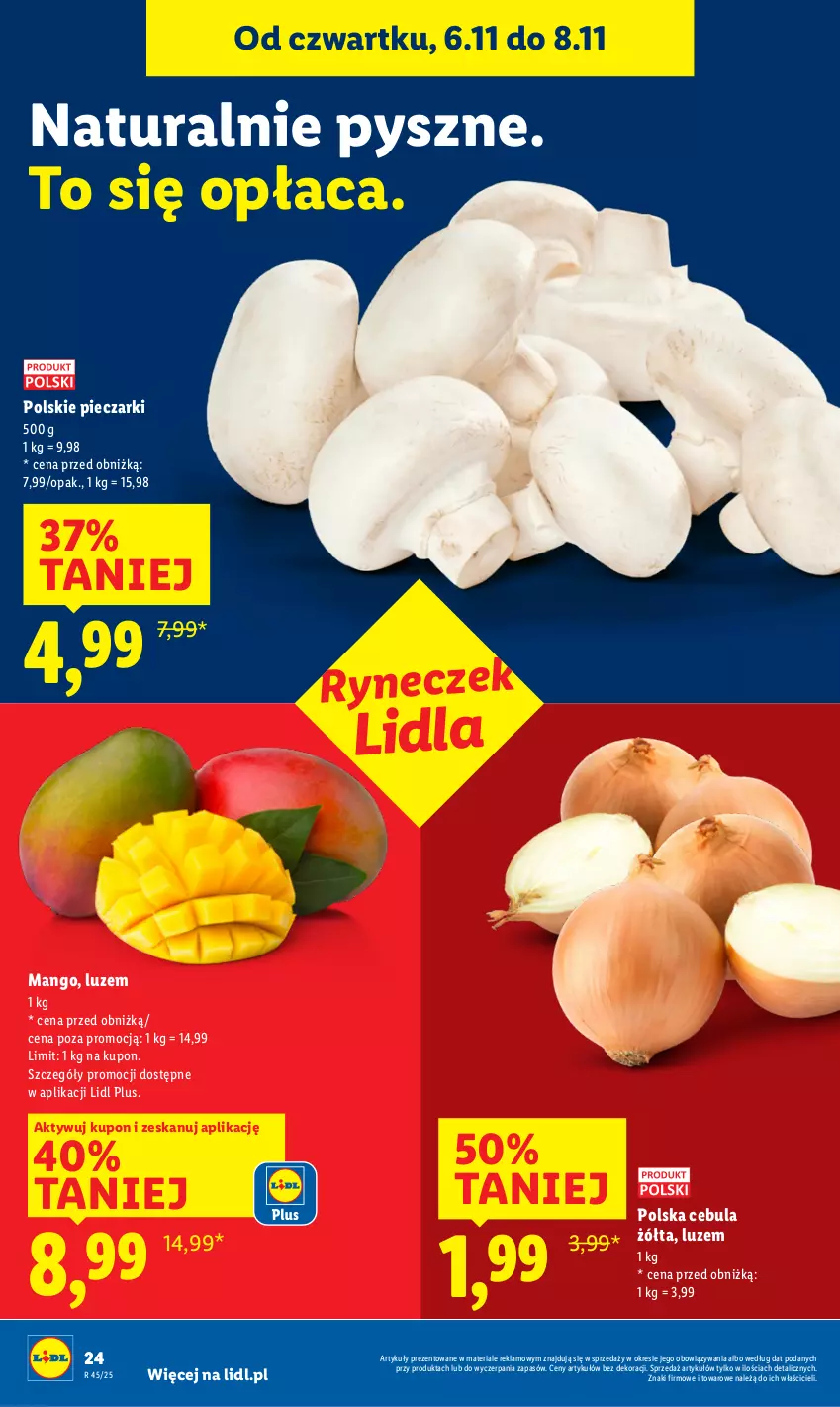 Gazetka promocyjna Lidl - GAZETKA - ważna 06.11 do 08.11.2025 - strona 24 - produkty: Cebula, Mango, Piec