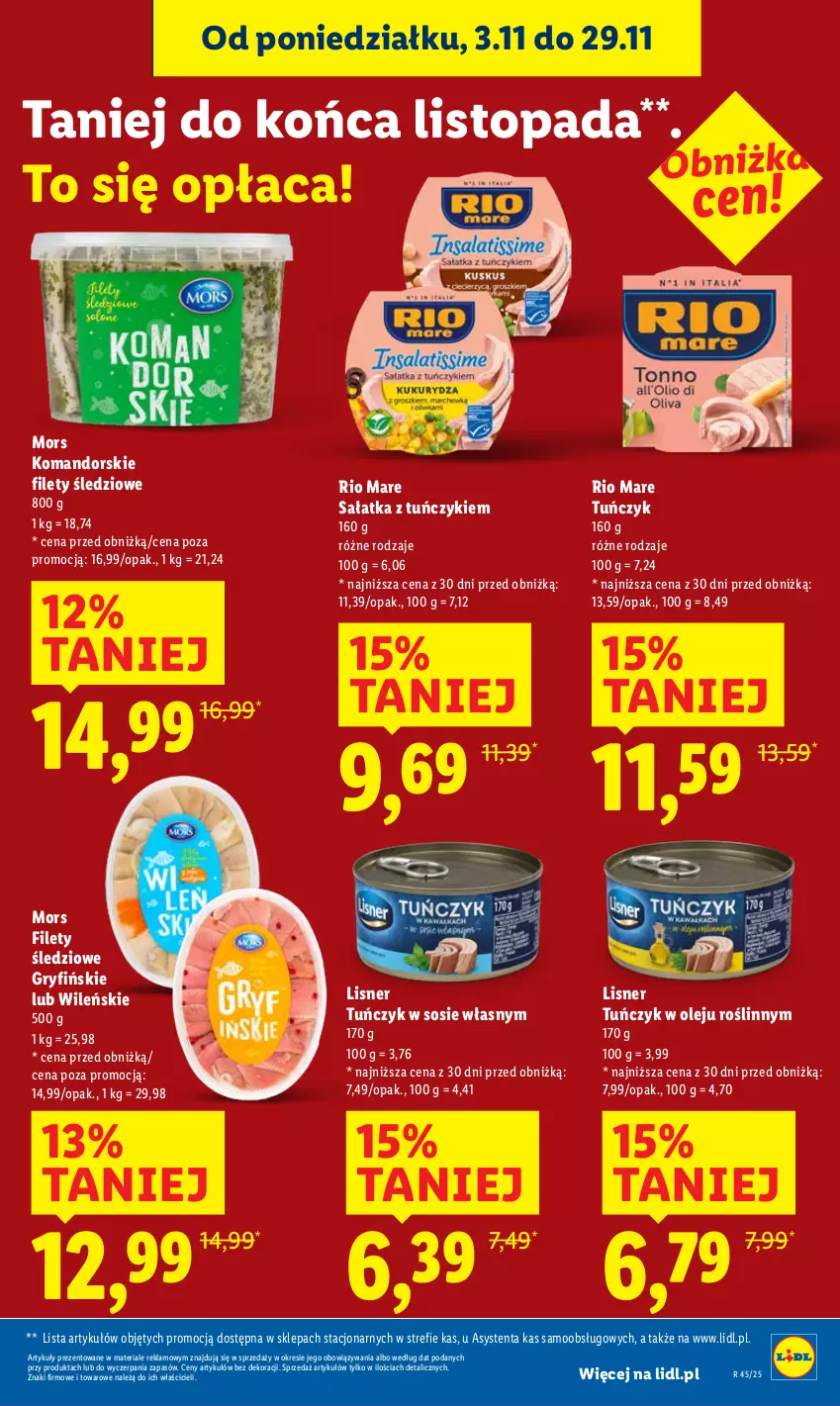 Gazetka promocyjna Lidl - GAZETKA - ważna 06.11 do 08.11.2025 - strona 35 - produkty: Gry, Lisner, Olej, Rio Mare, Sałat, Sałatka, Sos, Top, Tuńczyk