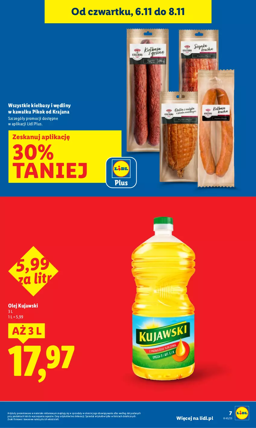 Gazetka promocyjna Lidl - GAZETKA - ważna 06.11 do 08.11.2025 - strona 7 - produkty: Kawa, Kujawski, Olej, PIKOK