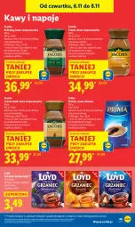Gazetka promocyjna Lidl - GAZETKA - Gazetka - ważna od 08.11 do 08.11.2025 - strona 53 - produkty: Torebka, Kawa rozpuszczalna, Kawa mielona, Kawa, Jacobs Krönung, Napoje, Loyd, Prima, Jacobs
