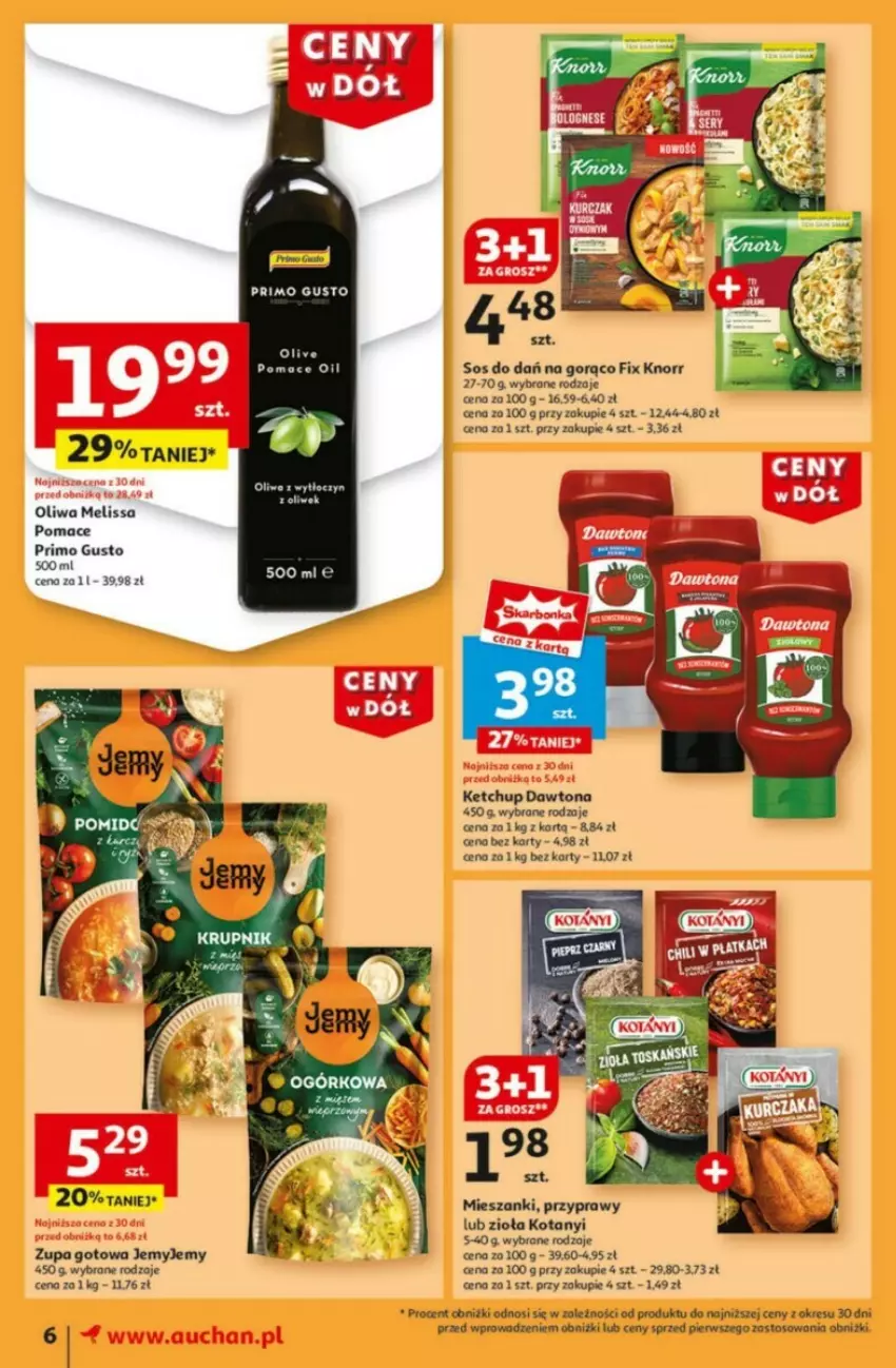 Gazetka promocyjna Auchan - ważna 09.01 do 15.01.2025 - strona 9 - produkty: Dawtona, Ketchup, Knorr, Krupnik, Oliwa, Przyprawy, Zupa