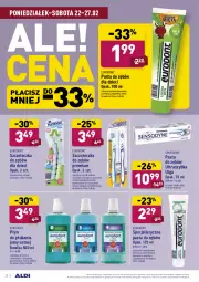 Gazetka promocyjna Aldi - ALE! CENA w ALDI - Gazetka - ważna od 06.03 do 06.03.2021 - strona 20 - produkty: Płyn do płukania jamy ustnej, Szczoteczka do zębów, Pasta do zębów, Płyn do płukania, Dzieci, Sensodyne, Szczoteczka, LG