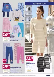 Gazetka promocyjna Aldi - ALE! CENA w ALDI - Gazetka - ważna od 06.03 do 06.03.2021 - strona 35 - produkty: Gin, Wełna, Legginsy, Dzieci, Sukienka, Piżama, Fa