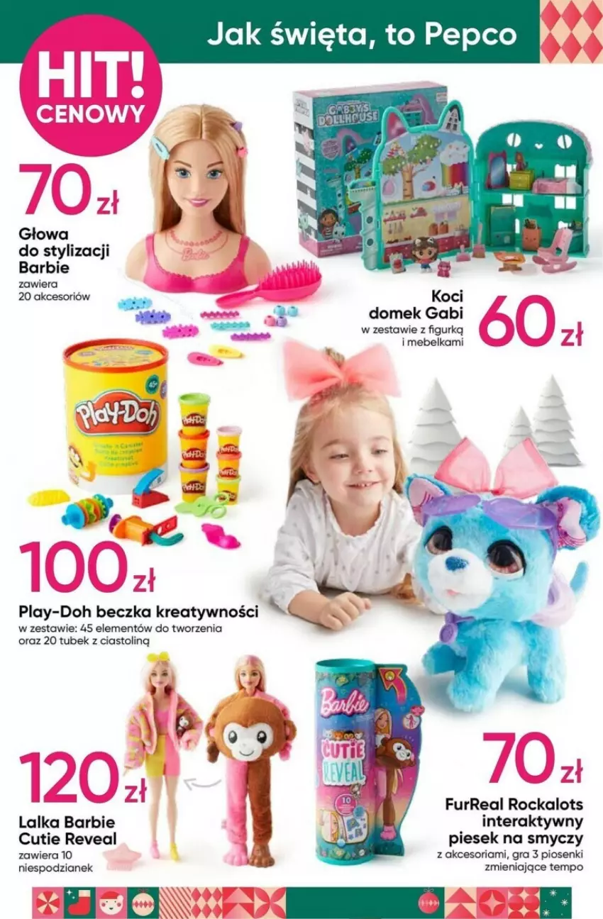 Gazetka promocyjna Pepco - ważna 23.11 do 29.11.2023 - strona 4 - produkty: Barbie, Gra, Koc, Lalka, Play-Doh, Smycz, Tera