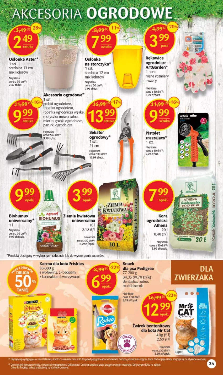 Gazetka promocyjna Delikatesy Centrum - Gazetka DC10 - ważna 09.03 do 15.03.2023 - strona 35 - produkty: Biohumus, Friskies, Gra, Kurczak, Mop, Mus, Osłonka, Pedigree, Pistolet, Rękawice, Sekator, Sos, Storczyk, Warzywa