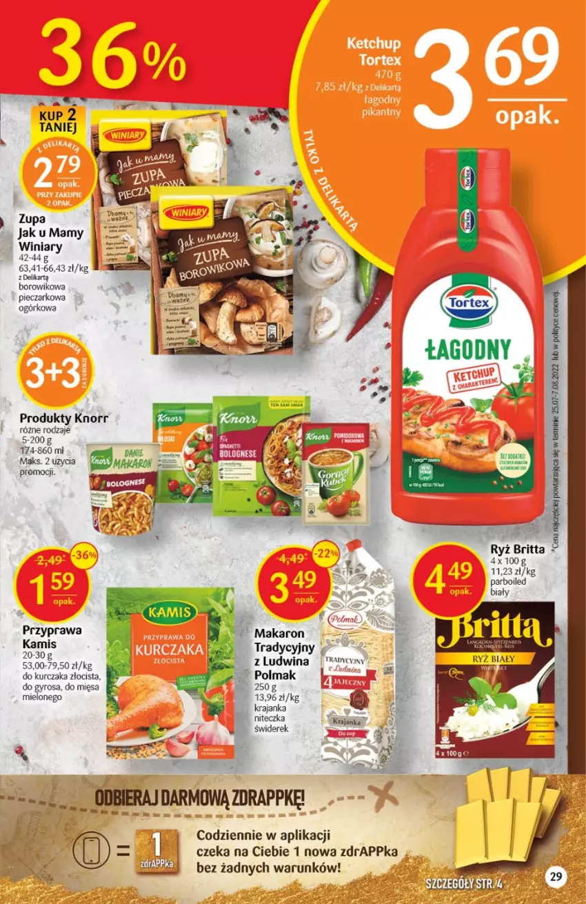 Gazetka promocyjna Delikatesy Centrum - Gazetka DC37 - ważna 22.09 do 28.09.2022 - strona 29 - produkty: Gyros, Knorr, Kurczak, Makaron, Olma, Ryż, Ryż biały, Winiary, Zupa