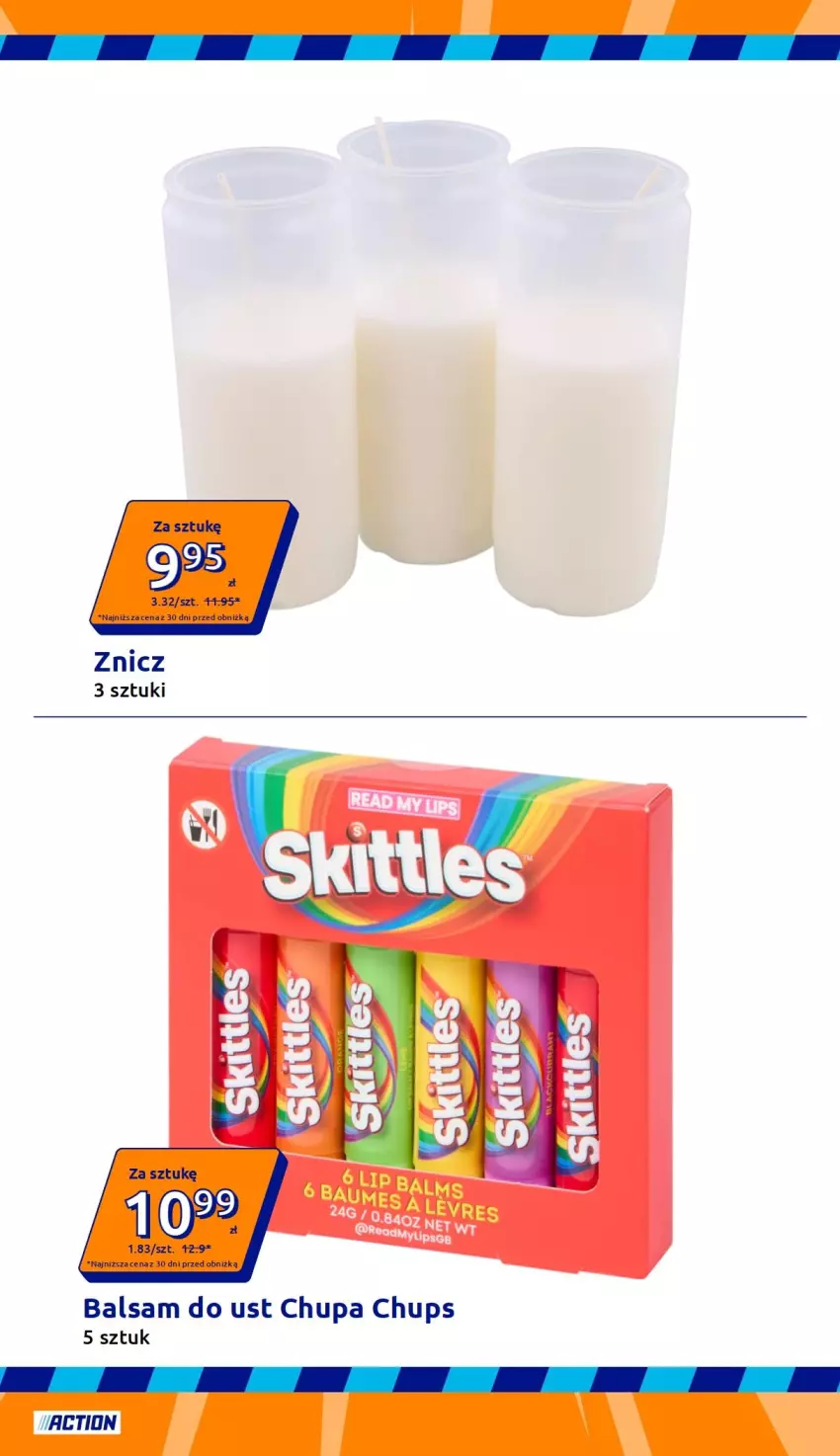 Gazetka promocyjna Action - Gazetka tydzień 39 2026 - ważna 23.09 do 29.09.2026 - strona 22 - produkty: Balsam do ust, Chupa Chups, Znicz