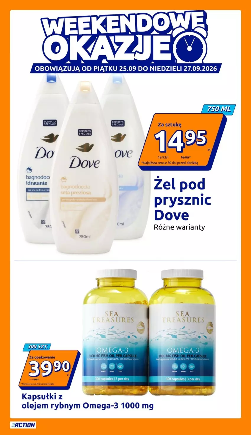 Gazetka promocyjna Action - Gazetka tydzień 39 2026 - ważna 23.09 do 29.09.2026 - strona 8 - produkty: Dove, Olej, Omega-3