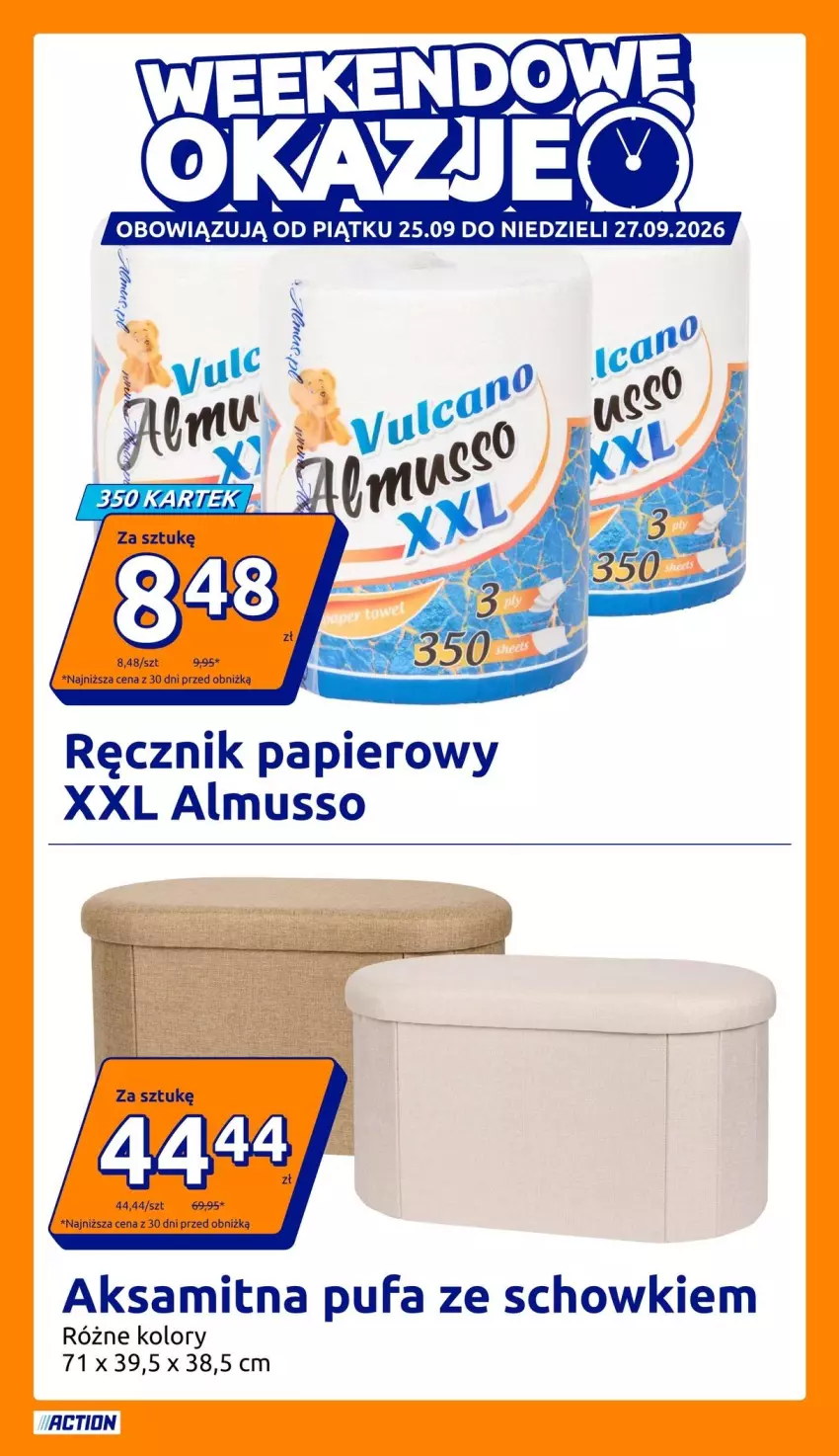 Gazetka promocyjna Action - Gazetka tydzień 39 2026 - ważna 23.09 do 29.09.2026 - strona 9 - produkty: Aksam, Fa, Mus, Papier, Puf, Ręcznik