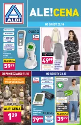 Gazetka promocyjna Aldi - Gazetka - ważna od 23.10 do 23.10.2021 - strona 1 - produkty: Ciśnieniomierz, Termometr, Znicz, Sukienka, Piżama, Fa