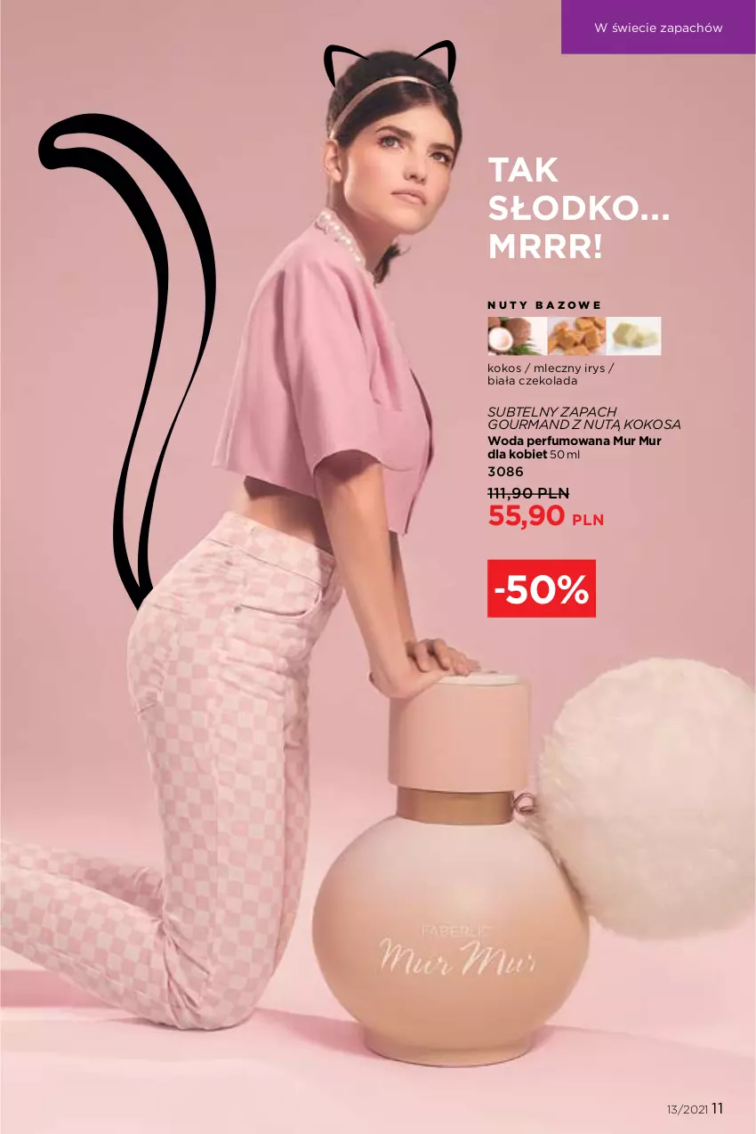 Gazetka promocyjna Faberlic - Gazetka - ważna 06.09 do 26.09.2021 - strona 11 - produkty: Czekolada, Kokos, Nuty, Perfum, Woda, Woda perfumowana