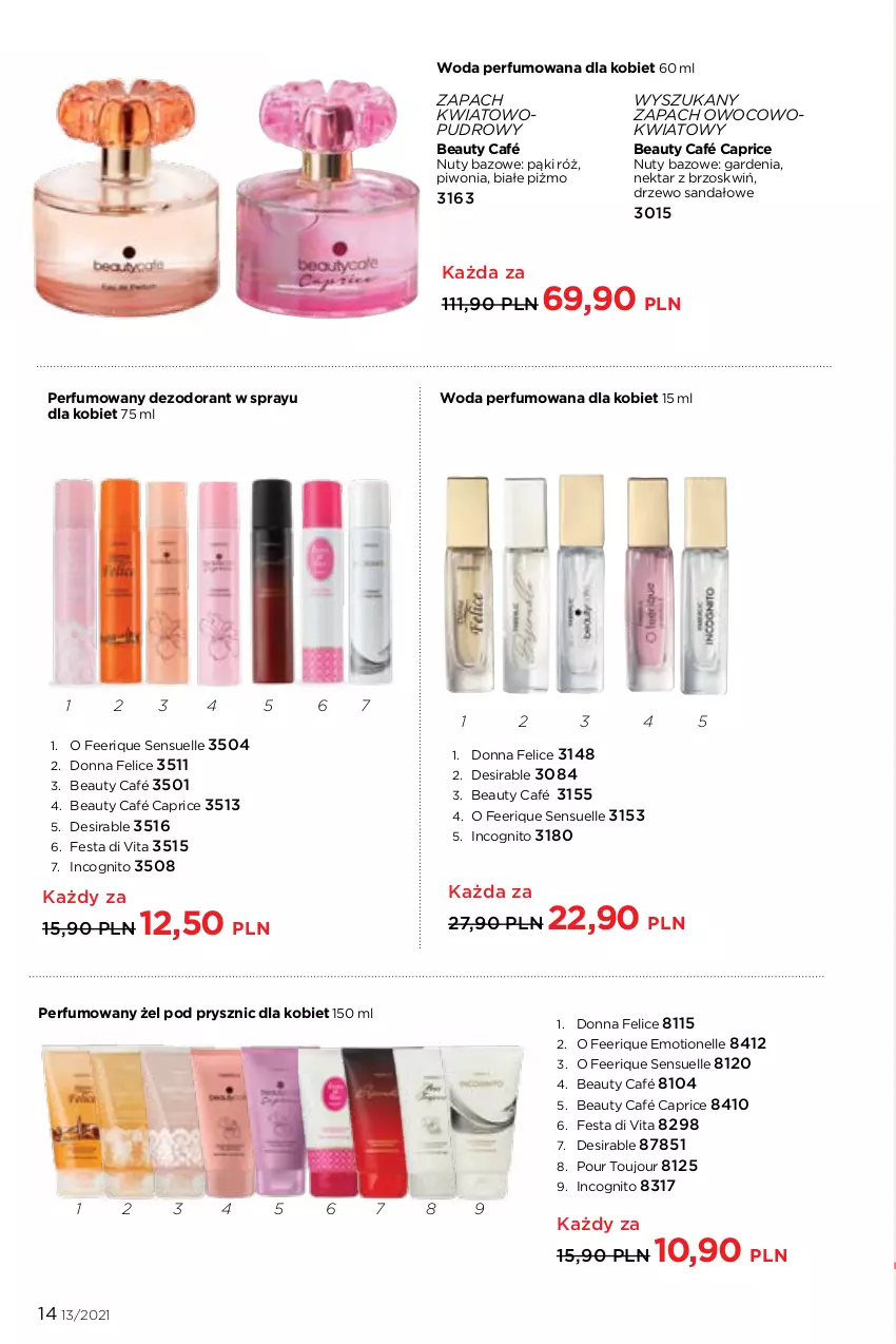 Gazetka promocyjna Faberlic - Gazetka - ważna 06.09 do 26.09.2021 - strona 14 - produkty: Dezodorant, Nektar, Nuty, Perfum, Piwo, Sandał, Woda, Woda perfumowana