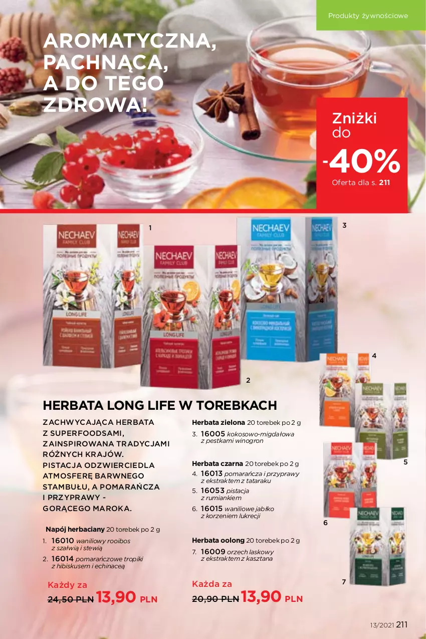 Gazetka promocyjna Faberlic - Gazetka - ważna 06.09 do 26.09.2021 - strona 211 - produkty: Herbata, Herbata czarna, Hibiskus, Kokos, Napój, Przyprawy, Rum, Torebka, Wino