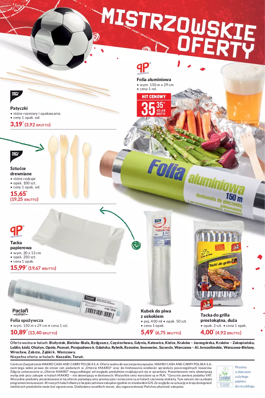 Gazetka promocyjna Makro - [Oferta specjalna] Sezon na grillowanie - ważna 18.05 do 07.06.2021 - strona 12 - produkty: Folia aluminiowa, Gra, Grill, Kosz, Kubek, Papier, Piec, Piwa, Rum, Sos, Szal