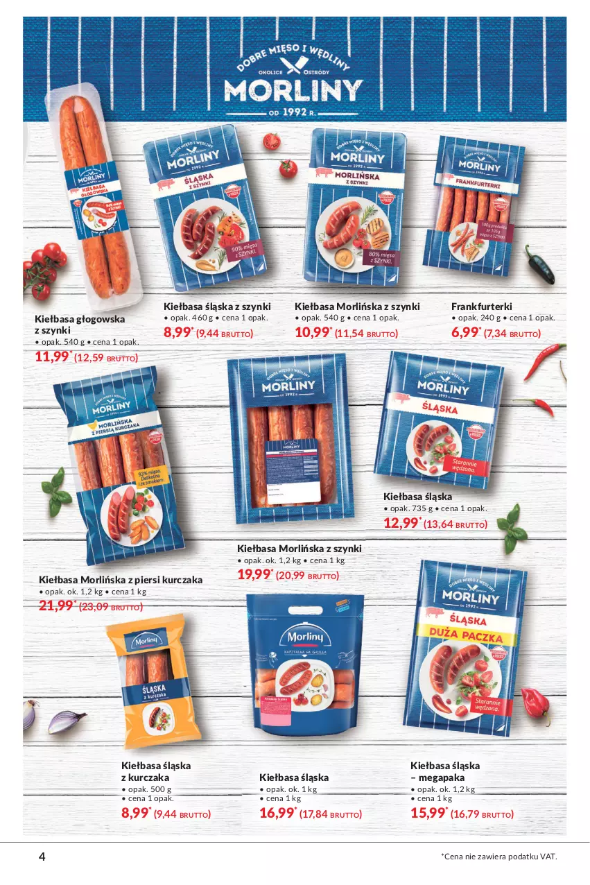 Gazetka promocyjna Makro - [Oferta specjalna] Sezon na grillowanie - ważna 18.05 do 07.06.2021 - strona 4 - produkty: Frankfurterki, Kiełbasa, Kiełbasa głogowska, Kiełbasa śląska, Kurczak