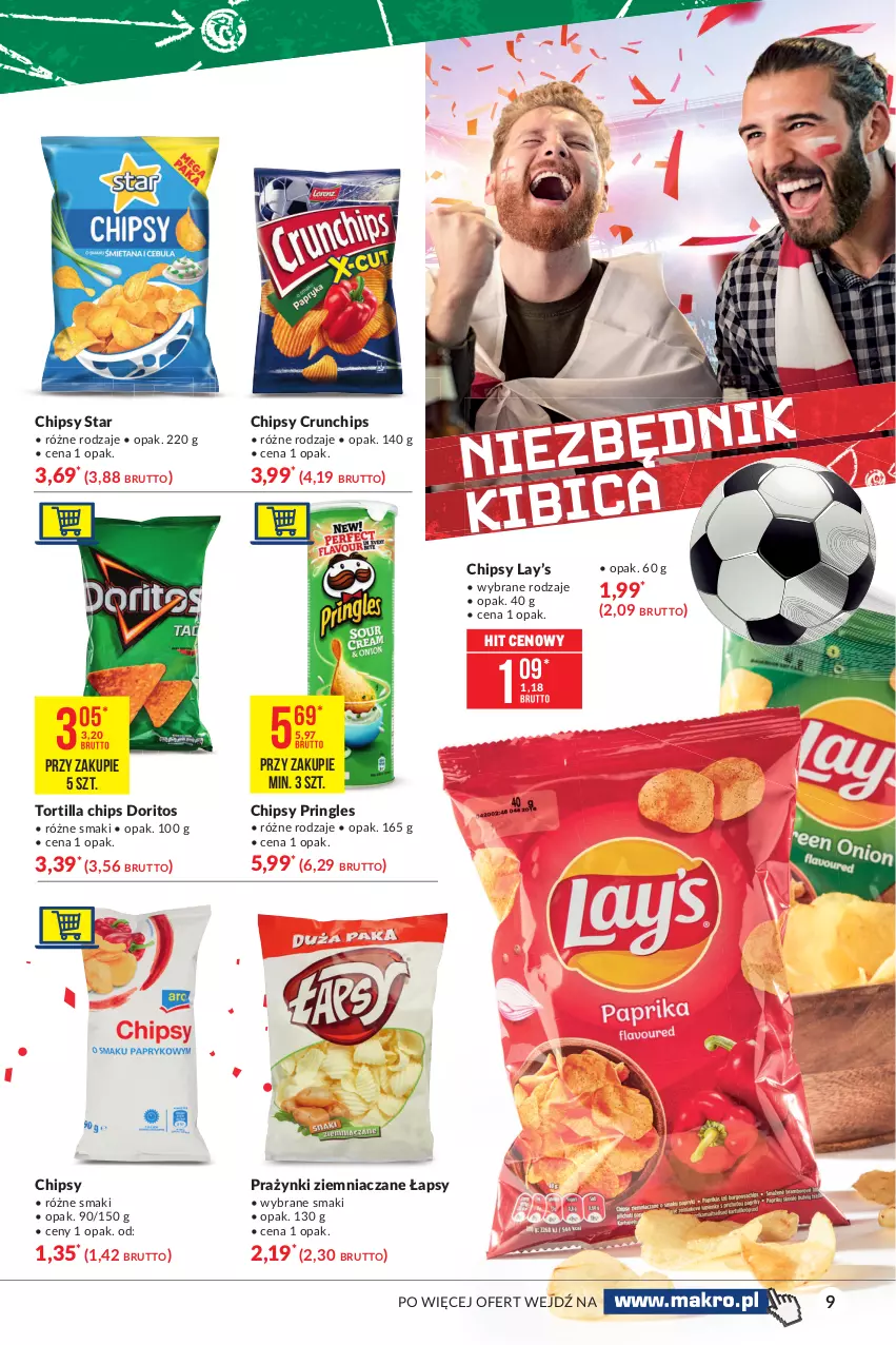 Gazetka promocyjna Makro - [Oferta specjalna] Sezon na grillowanie - ważna 18.05 do 07.06.2021 - strona 9 - produkty: BIC, Chipsy, Crunchips, Pringles, Tortilla, Tortilla Chips