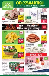 Gazetka promocyjna Stokrotka - Supermarket - Gazetka - ważna od 26.07 do 26.07.2023 - strona 1 - produkty: Piwo, Kurczak, Warzywa, Sok, Sokołów, Jaja, Perła, Skrzydełka z kurczaka, Owoce, Kiełbasa, Mięso, Kiełbasa śląska