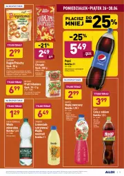 Gazetka promocyjna Aldi - Gazetka - ważna od 30.04 do 30.04.2021 - strona 15 - produkty: Hoop, Sok, Lajkonik, Gin, Lemoniada, Chrupki, Tera, Fusion, Pepsi, Bajgle, Napój gazowany, Woda mineralna, Arbuz, Woda, Napój, Hortex
