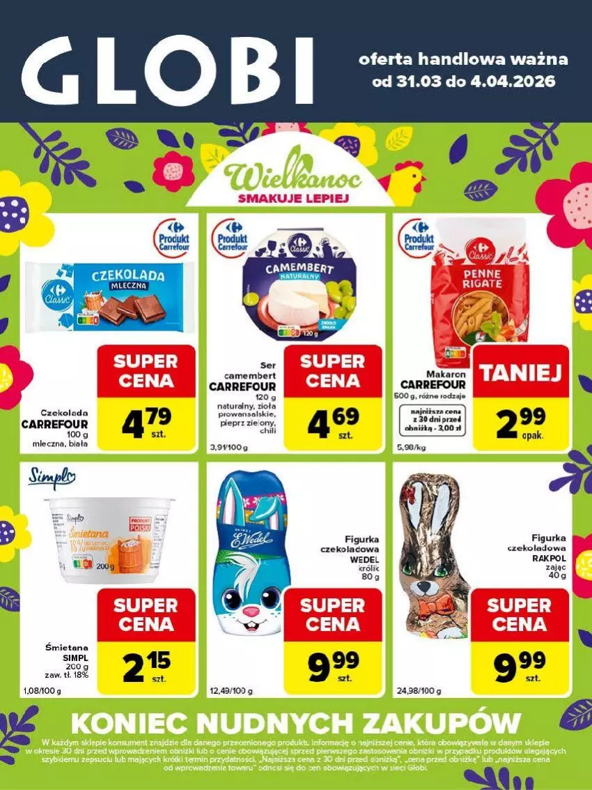 Gazetka promocyjna Carrefour - Gazetka Globi - ważna 31.03 do 04.04.2026 - strona 2 - produkty: Czekolada, Pieprz, Ser