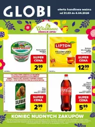 Gazetka promocyjna Carrefour - Gazetka Globi - Gazetka - ważna od 04.04 do 04.04.2026 - strona 1 - produkty: Piwa, Piwo, Piec, Serek wiejski, Ser, Gra, Piątnica, Coca-Cola, Serek, Lipton, Fanta, Sprite, Herbata, Napój, Fa