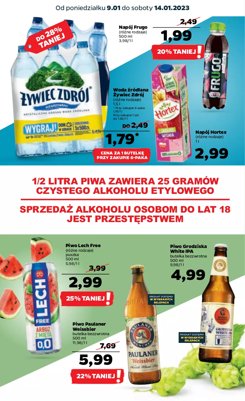 Gazetka promocyjna Netto - Artykuły spożywcze - ważna 09.01 do 14.01.2023 - strona 17 - produkty: Gra, Hortex, LANA, Napój, Piwa, Piwo, Woda