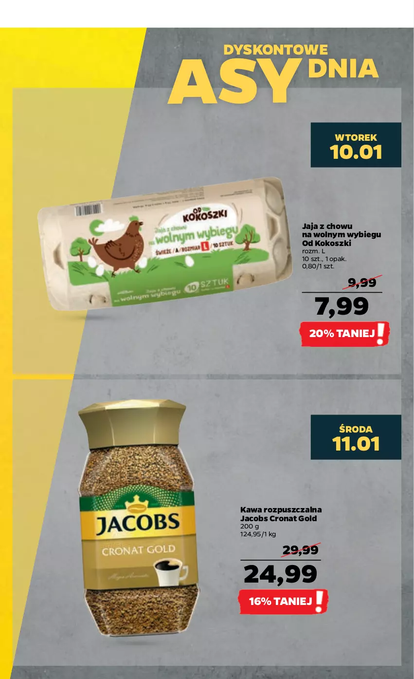 Gazetka promocyjna Netto - Artykuły spożywcze - ważna 09.01 do 14.01.2023 - strona 3 - produkty: Jacobs, Jaja, Kawa, Kawa rozpuszczalna, Kokos, Kosz