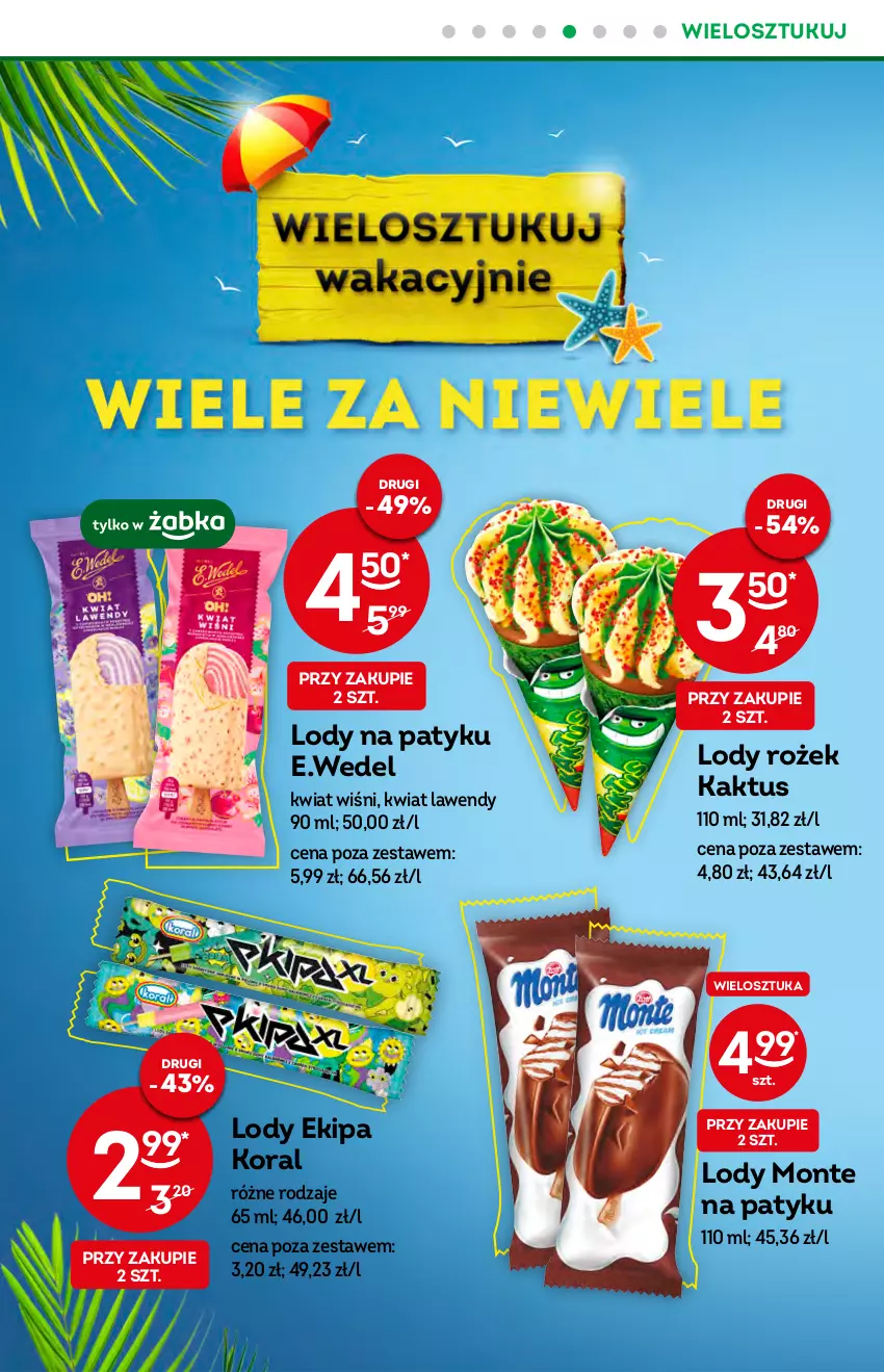 Gazetka promocyjna Żabka - ważna 29.06 do 05.07.2022 - strona 12 - produkty: Kaktus, Lody, Monte