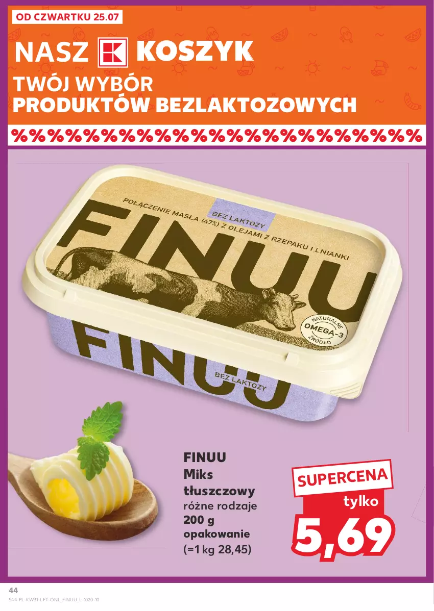 Gazetka promocyjna Kaufland - Gazetka tygodnia - ważna 01.08 do 07.08.2024 - strona 44 - produkty: Finuu, Kosz, Miks tłuszczowy