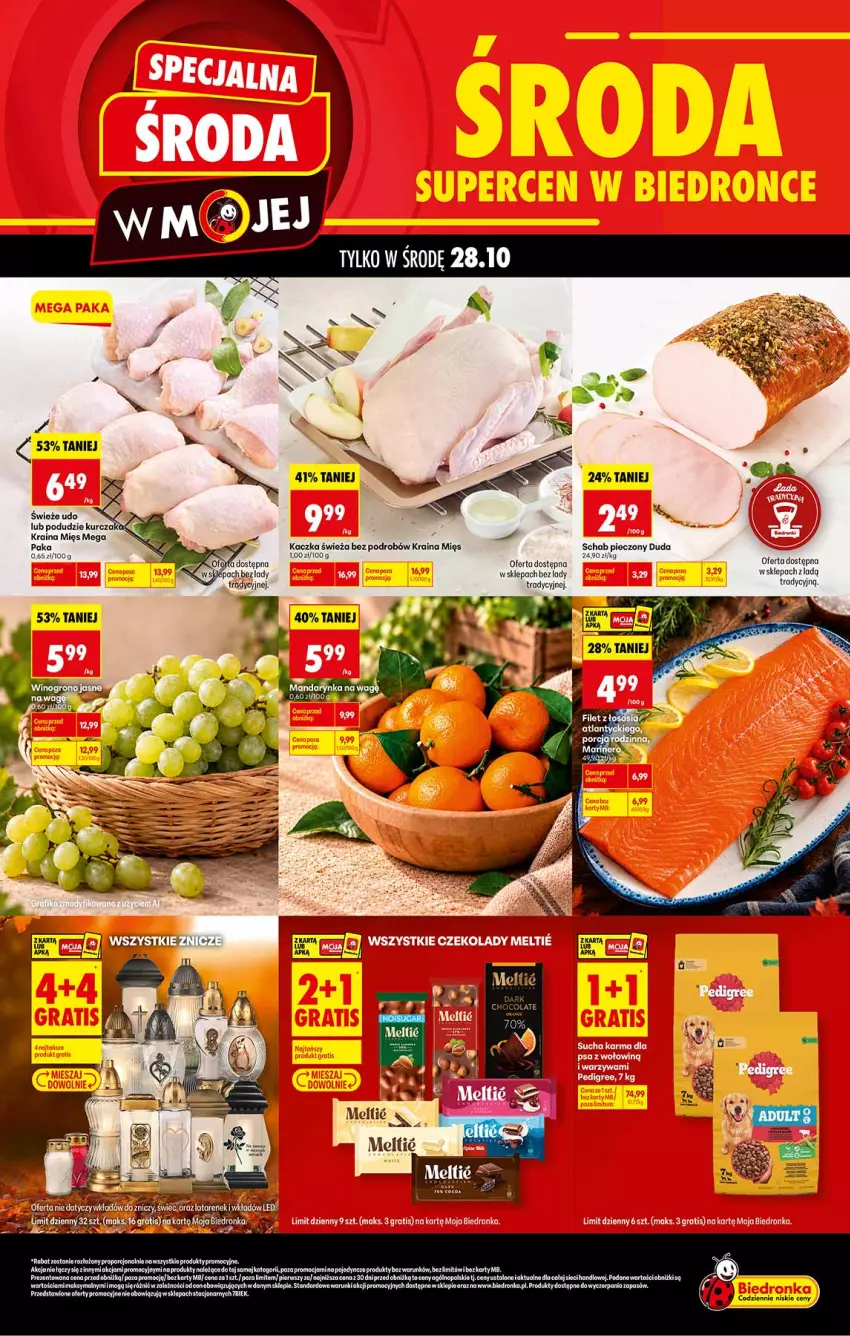 Gazetka promocyjna Biedronka - Specjalna Środa - ważna 28.10 do 28.10.2026 - strona 1 - produkty: Duda, Gra, Pedigree, Piec, Por, Schab pieczony, Sucha karma