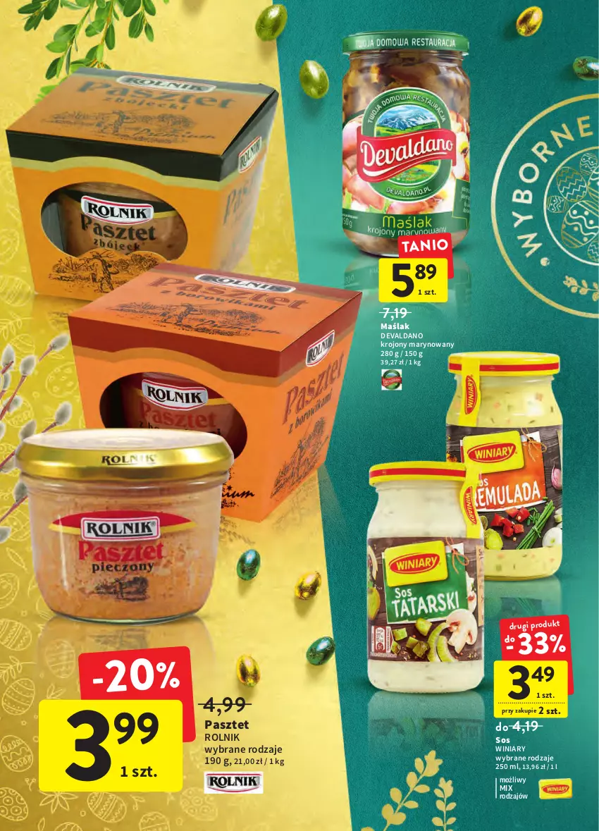 Gazetka promocyjna Intermarche - Wielkanoc - ważna 12.04 do 19.04.2022 - strona 20 - produkty: Pasztet, Rolnik, Sos, Winiary