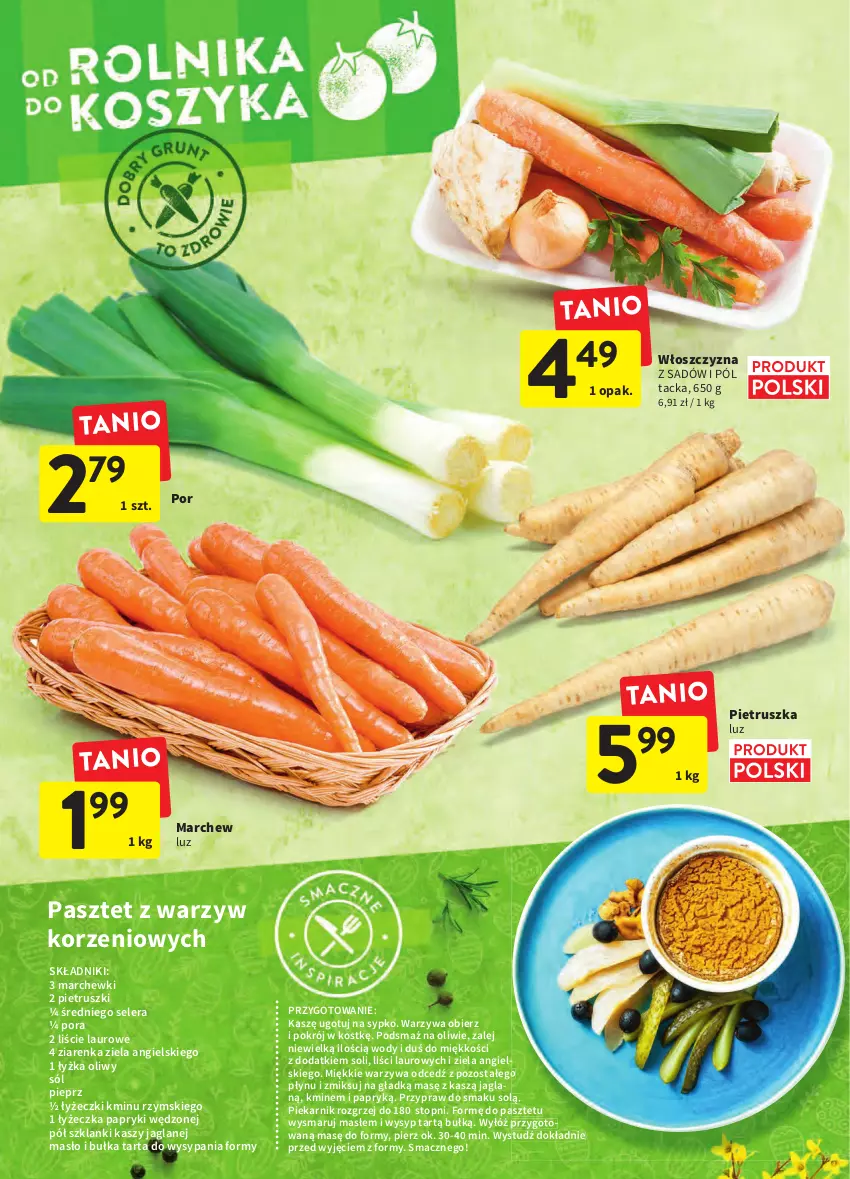 Gazetka promocyjna Intermarche - Wielkanoc - ważna 12.04 do 19.04.2022 - strona 22 - produkty: Bułka, Bułka tarta, Lanki, Laur, Masło, Pasztet, Piekarnik, Pieprz, Pietruszka, Por, Sól, Tarta, Top, Warzywa